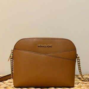 Michael Kors Brown Crossbody with Gold Chain